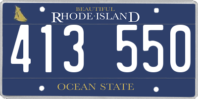 RI license plate 413550