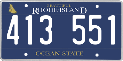 RI license plate 413551