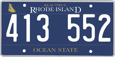 RI license plate 413552
