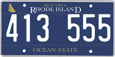 RI license plate 413555