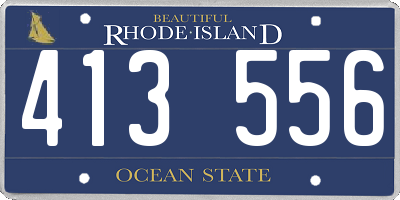 RI license plate 413556