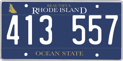 RI license plate 413557