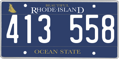 RI license plate 413558