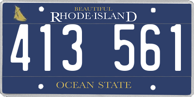RI license plate 413561