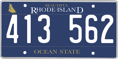 RI license plate 413562