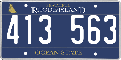 RI license plate 413563