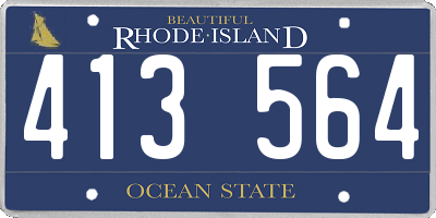 RI license plate 413564