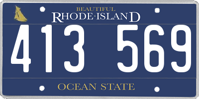 RI license plate 413569