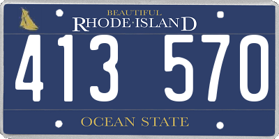 RI license plate 413570