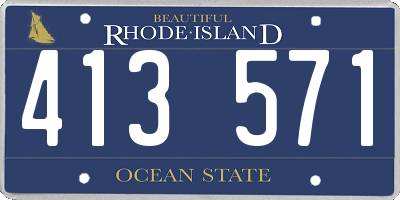 RI license plate 413571