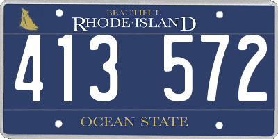 RI license plate 413572