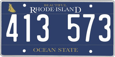 RI license plate 413573