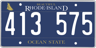 RI license plate 413575