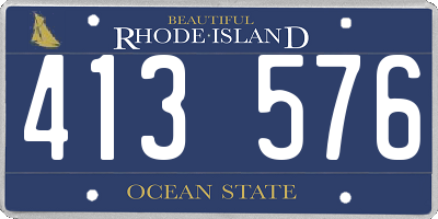 RI license plate 413576