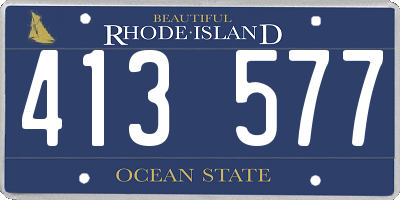 RI license plate 413577