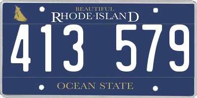 RI license plate 413579