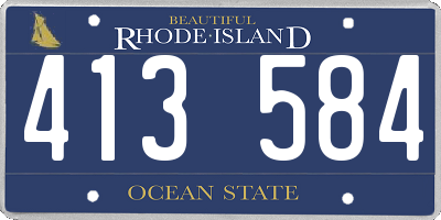 RI license plate 413584