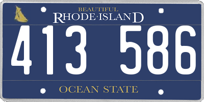 RI license plate 413586