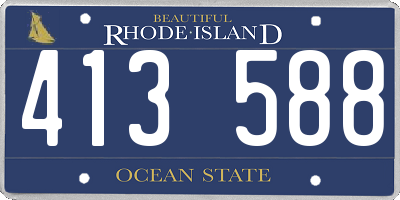 RI license plate 413588