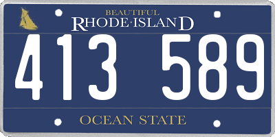 RI license plate 413589