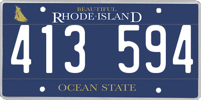 RI license plate 413594