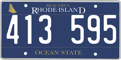 RI license plate 413595