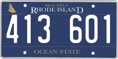 RI license plate 413601