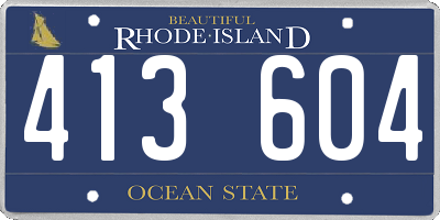 RI license plate 413604