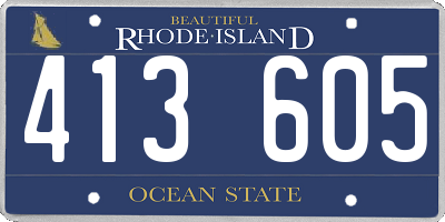RI license plate 413605