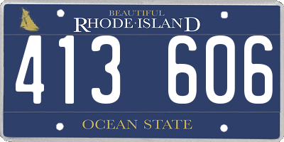 RI license plate 413606