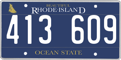 RI license plate 413609