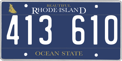 RI license plate 413610