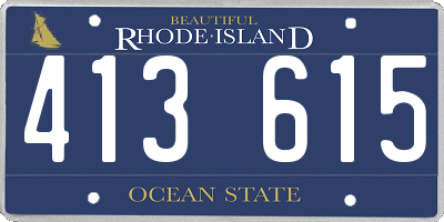 RI license plate 413615
