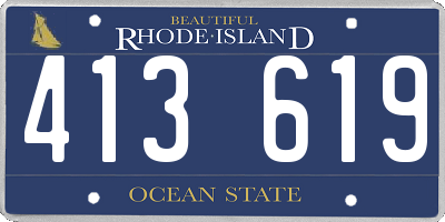 RI license plate 413619