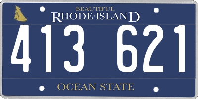 RI license plate 413621