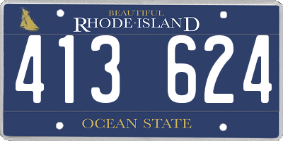 RI license plate 413624