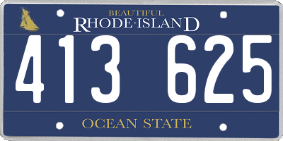 RI license plate 413625