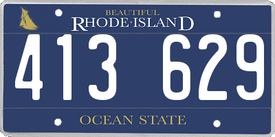 RI license plate 413629