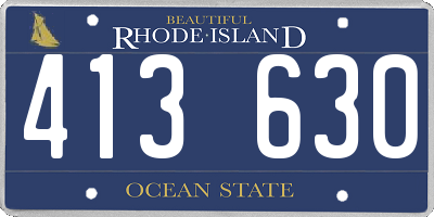 RI license plate 413630