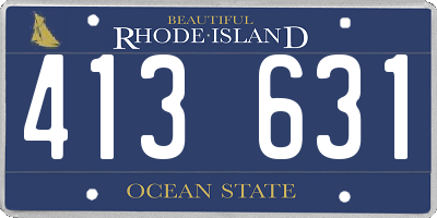 RI license plate 413631