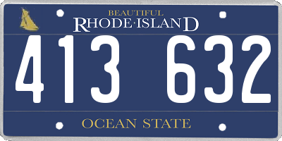 RI license plate 413632
