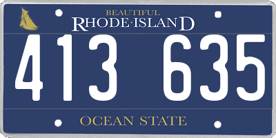 RI license plate 413635