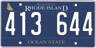 RI license plate 413644