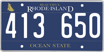 RI license plate 413650