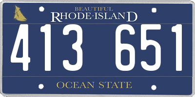 RI license plate 413651