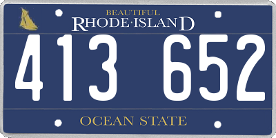 RI license plate 413652