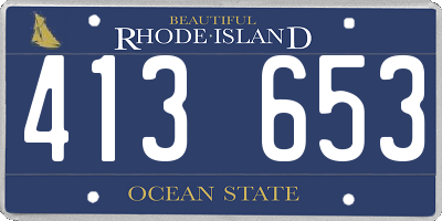 RI license plate 413653