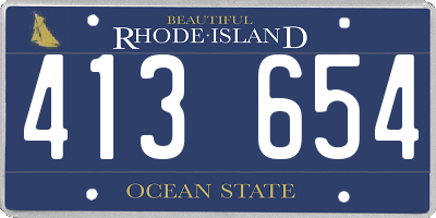 RI license plate 413654