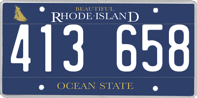 RI license plate 413658
