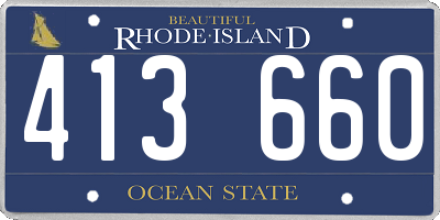 RI license plate 413660